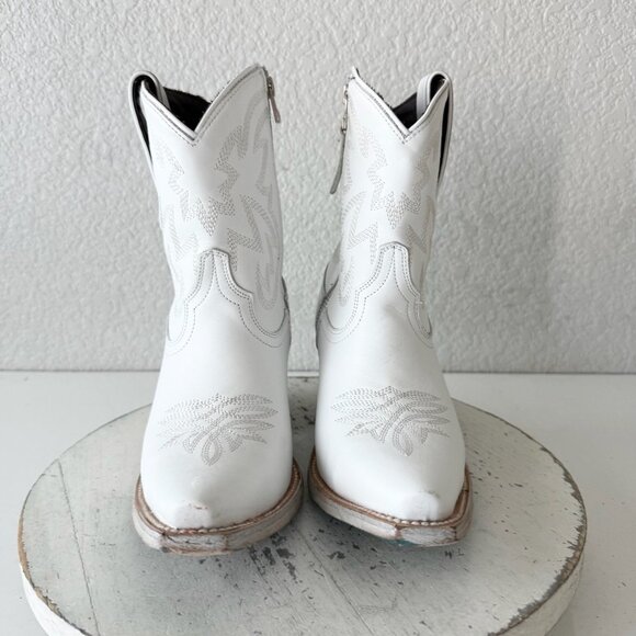 Lane SMOKESHOW White Cowboy Bootie Womens 5.5 Western Cowgirl Short Ankle Boots - Picture 6 of 15
